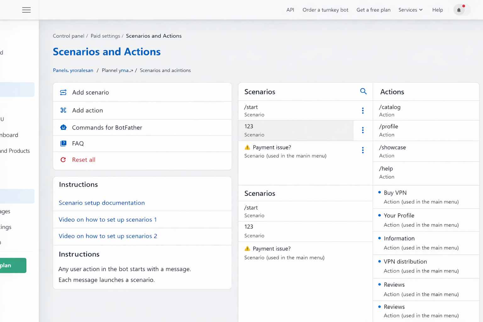 Права администратора для бота
