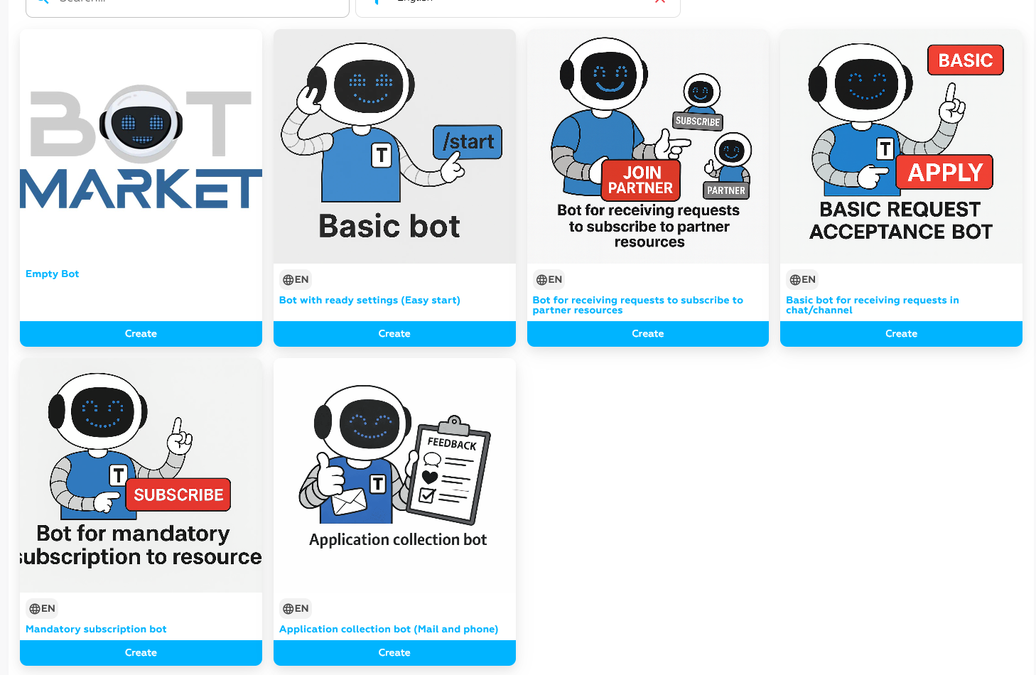 Сообщение о подписке в BOT-MARKET